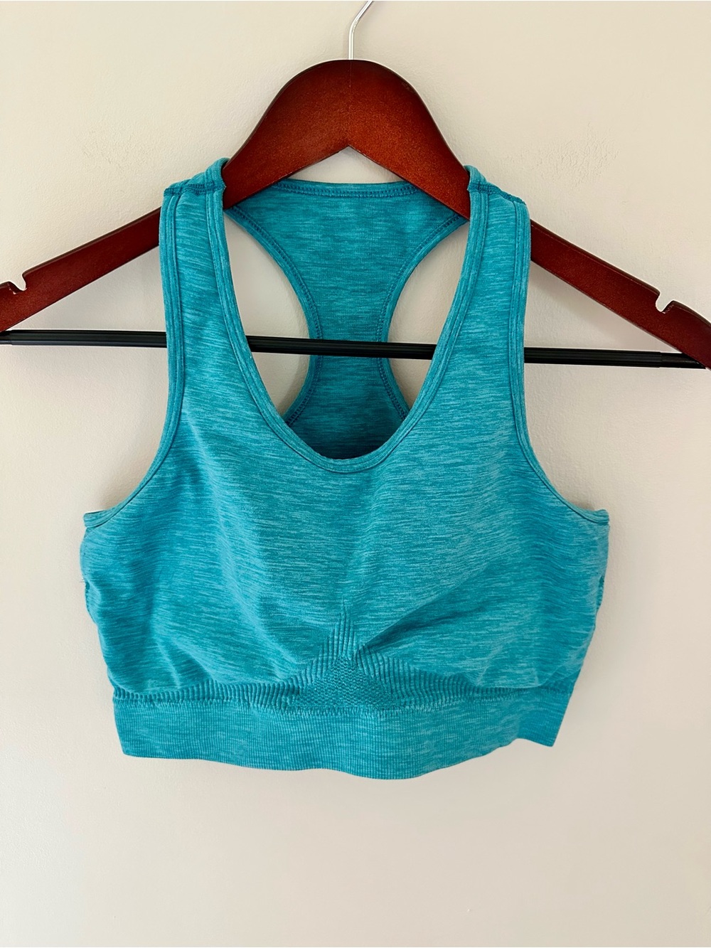 Alphlalete Teal Seamless Racerback Sports Bra High Impact Support Sz M